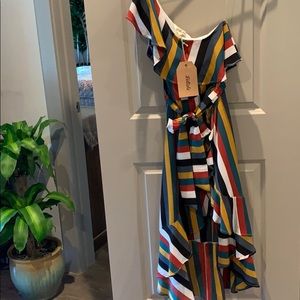 NWT Gorgeous one shoulder high low dress